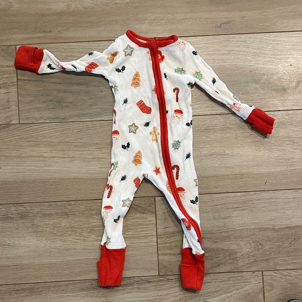 Angel Dear Festive Red and White Kids One Piece